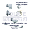 Kit accesorios de pared Colomba c/cubre rollo - Taumm