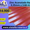 Zinc acanalado Rojo - Imagen 2