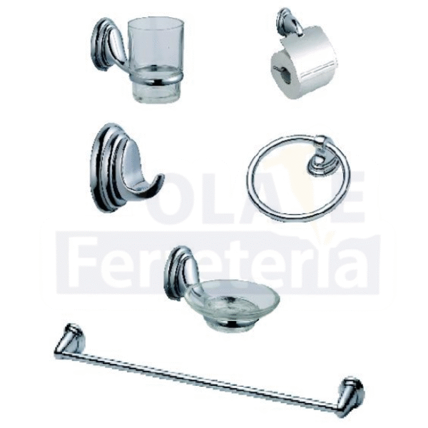 Kit accesorios de pared Colomba c/cubre rollo - Taumm